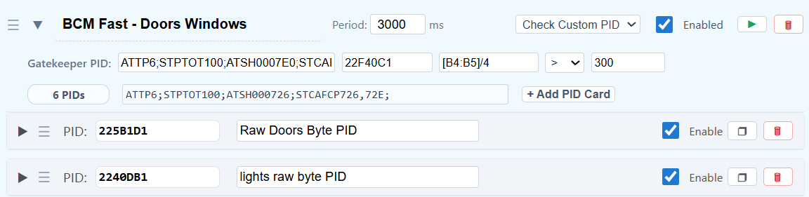 Scanning for PIDs